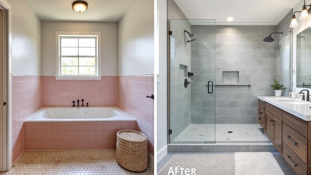 Avant-après rénovation salle de bain à Angers